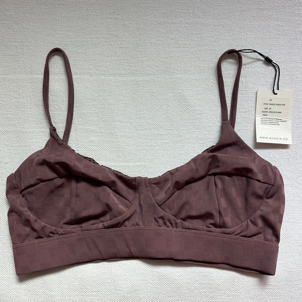 Acacia Paisely Top - 2X in Apache Plume Check